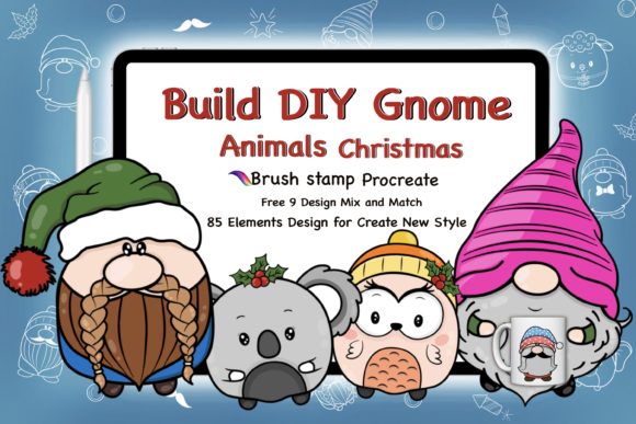 Create DIY Gnome Animal Christmas Brushes