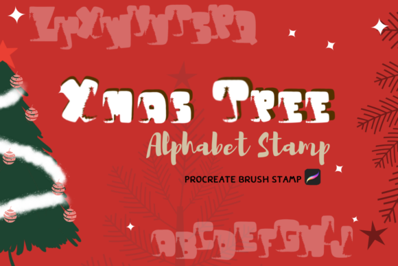 Elevating Holiday Design Workflows with the Procreate Brush Stamp Xmas Tree Alphabet