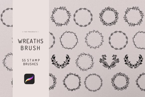 Evaluating the 55 Procreate Leafy Wreath Stamp Brush for Digital Illustration