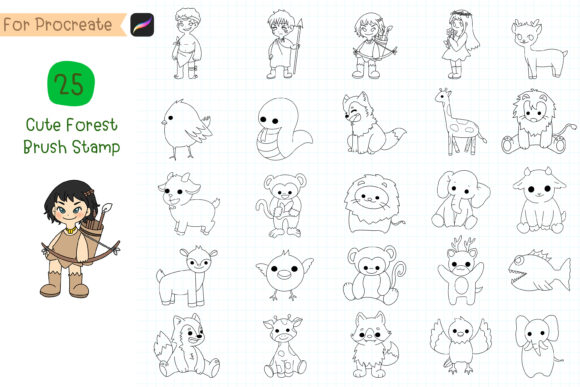 Evaluating the Procreate Brush Stamp Cute Forest Life Collection for Digital Illustrators