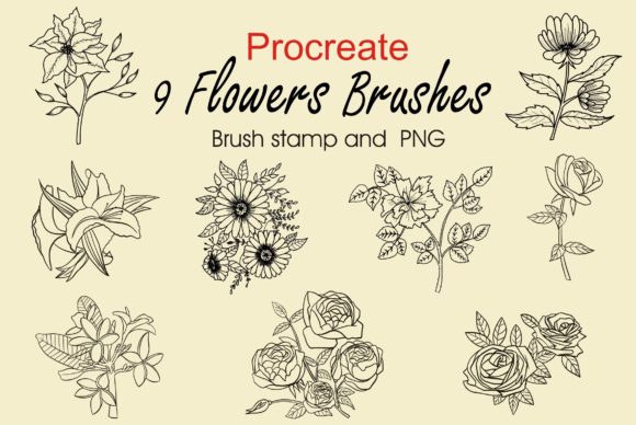 Flowers Stamp Brush Guide