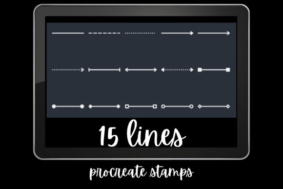 Mastering Digital Layouts with 15 Lines Procreate Stamps