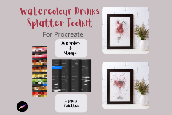 Mastering Digital Mixology with Procreate Watercolour Spatter Drinks