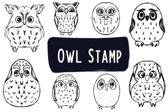 Owl Shape Procreate Brush Stamps Guide