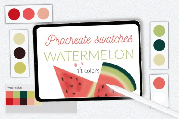 Watermelon Color Swathes for Procreate: A Sweet Palette
