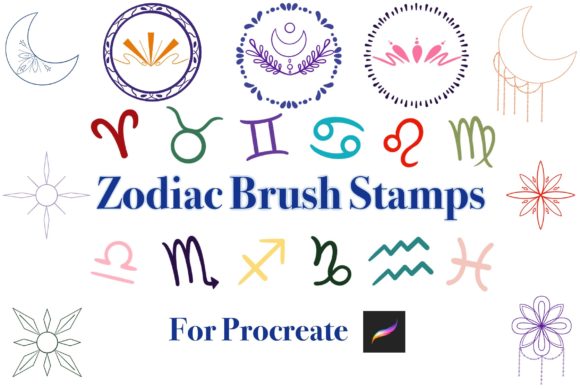 Zodiac Brush Stamps: Elevate Your Procreate Art with Astrological Flair